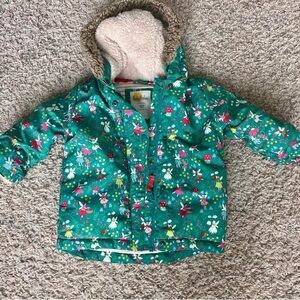 Kids Floral Green Jacket